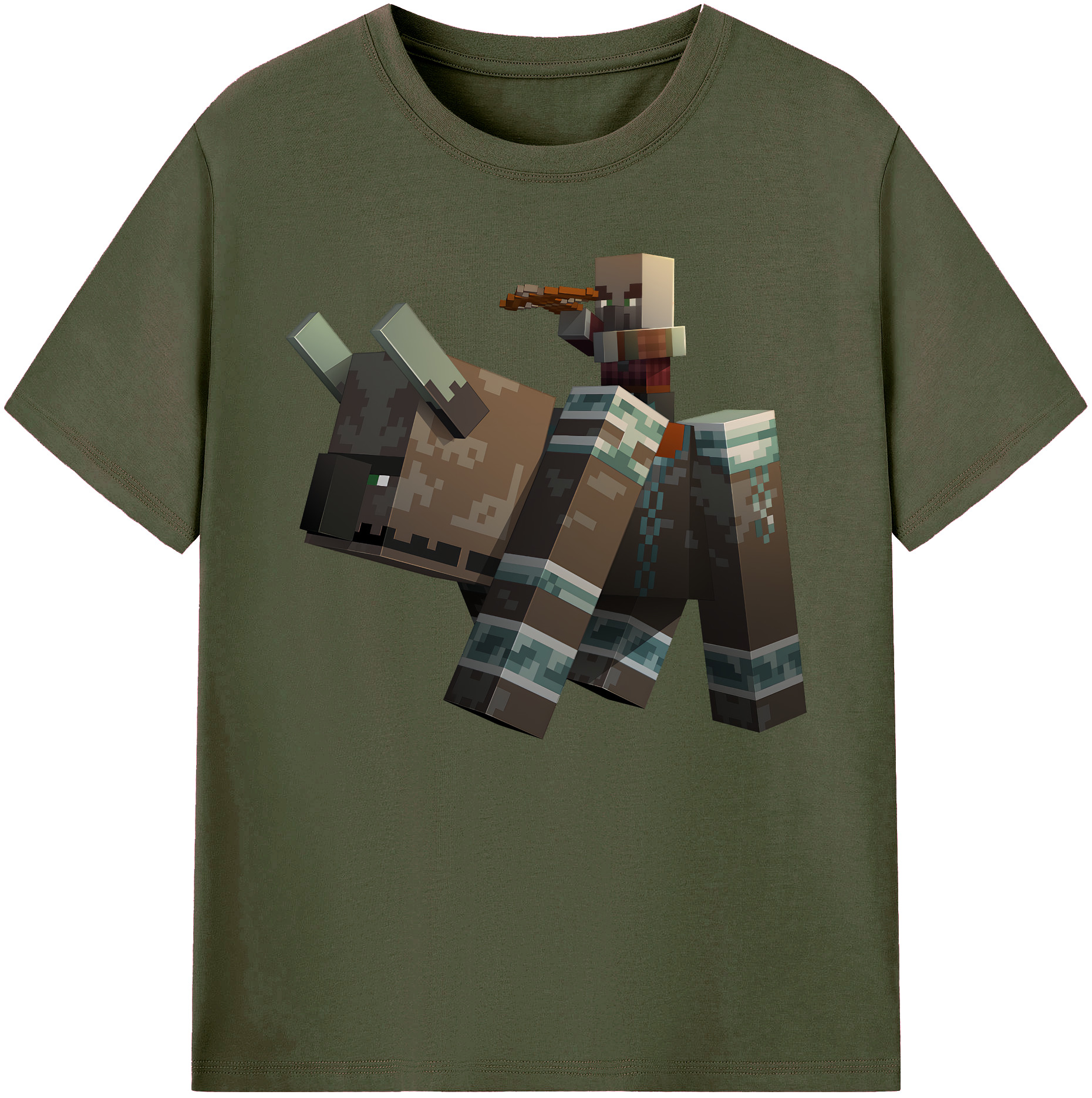 （画像用） マインクラフト ブロックの世界 Minecraft MC Block world 綿100％ メンズ半袖Tシャツ｜肌触りやわらか＆通気性